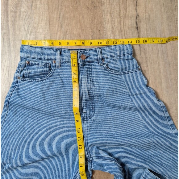 BDG Urban Outfitters Size 28 Rih High Rise Extreme Baggy Sonic Wave Blue Jeans - Picture 11 of 12